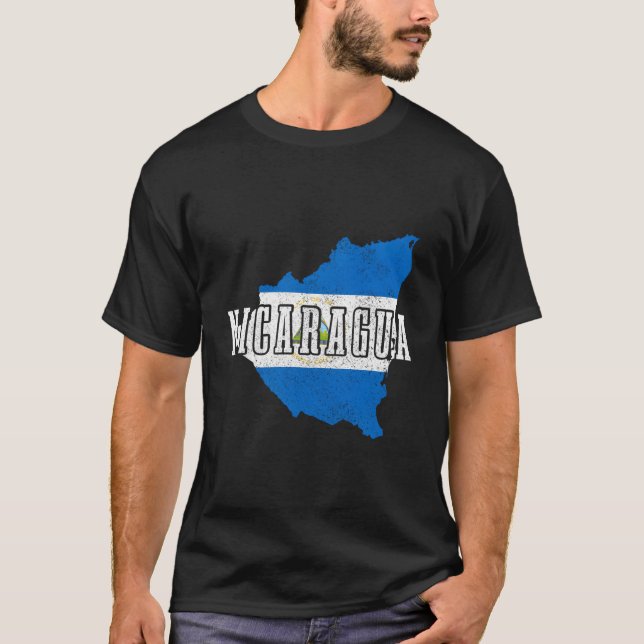 Camiseta Mapa de Nicaragua Orgullo Bandera Nicaragüense Nic (Anverso)