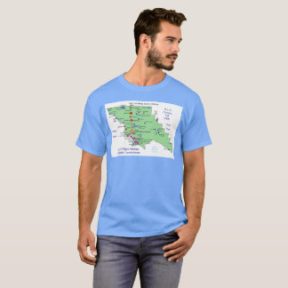 Camiseta Mapa de nombres de lugares de SLO
