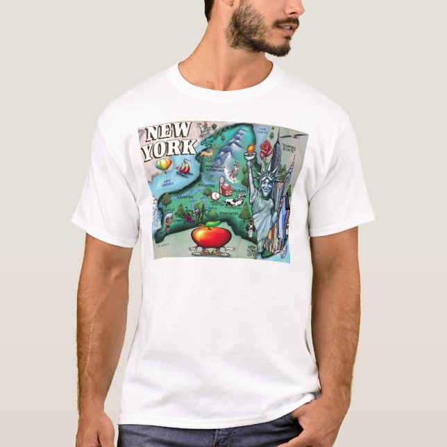 Camiseta Mapa de Nueva York (Anverso)