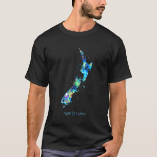 Camiseta Mapa de Nueva Zelanda