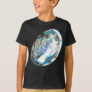 CAMISETA MAPA DE NUEVA ZELANDIA KIA ORA PAUA SHELL NZ KIWI 