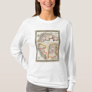 Camiseta Mapa de nuevas Granada, Venezuela, y Guayana