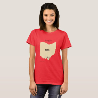 Camiseta - Mapa de Ohio con ciudad
