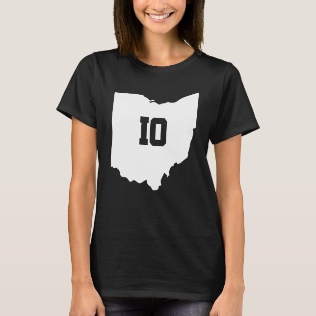 Camiseta Mapa de Ohio que coincide Pareja Boda de Estado de (Anverso)