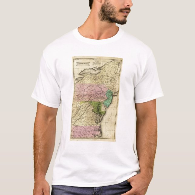 Camiseta Mapa de Olney de los estados del centro (Anverso)