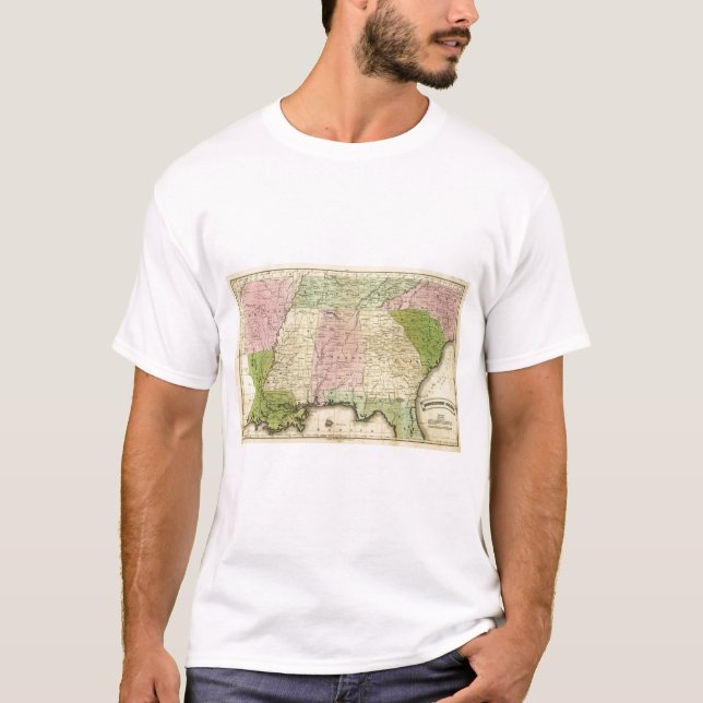 Camiseta Mapa de Olney de los estados sureños (Anverso)