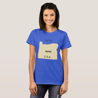 Camiseta - Mapa de Oregón con la ciudad