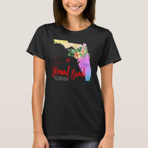 Camiseta Mapa de Ormond Beach Coincidencia de vacaciones Ch