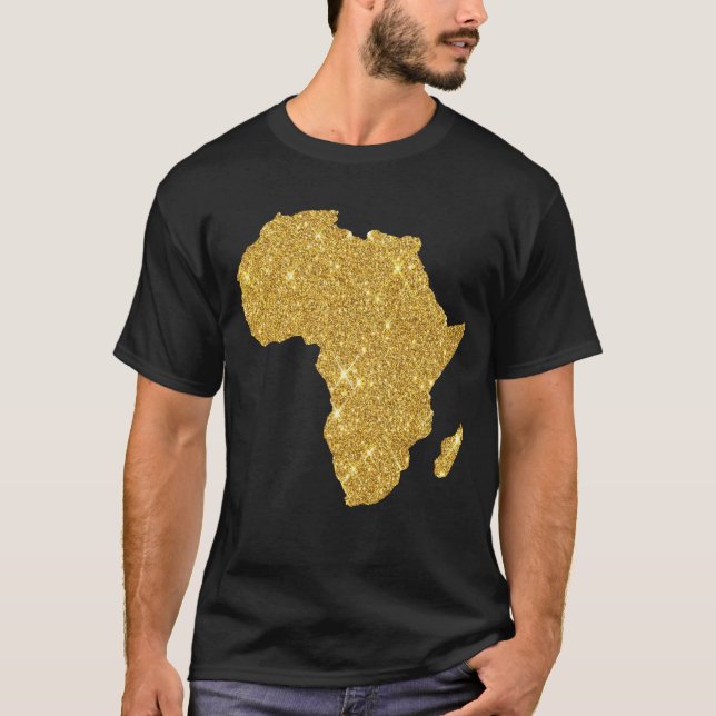 Camiseta Mapa de oro de África (Anverso)