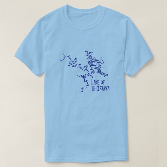 Camiseta Mapa de Ozarks Missouri (Diseño del anverso)