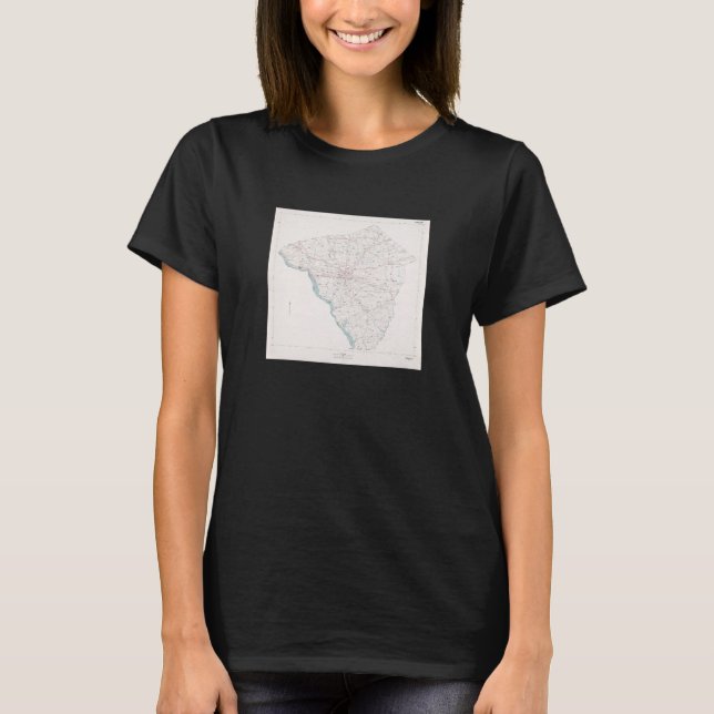 Camiseta Mapa de PA del Condado de Lancaster 1981 (Anverso)
