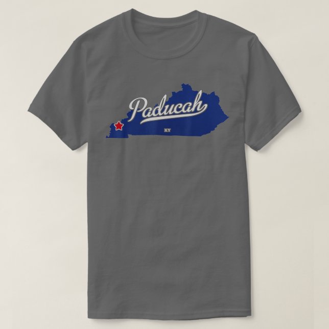 Camiseta Mapa de Paducah Kentucky KY (Diseño del anverso)