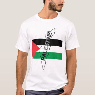 Camiseta Mapa de Palestina Libre con bandera palestina