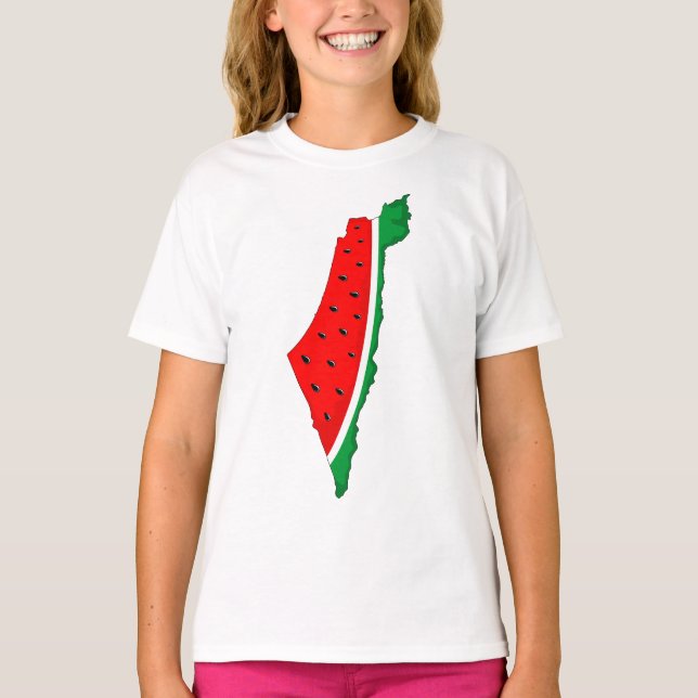 Camiseta Mapa de Palestina sandía símbolo de la libertad (Anverso)