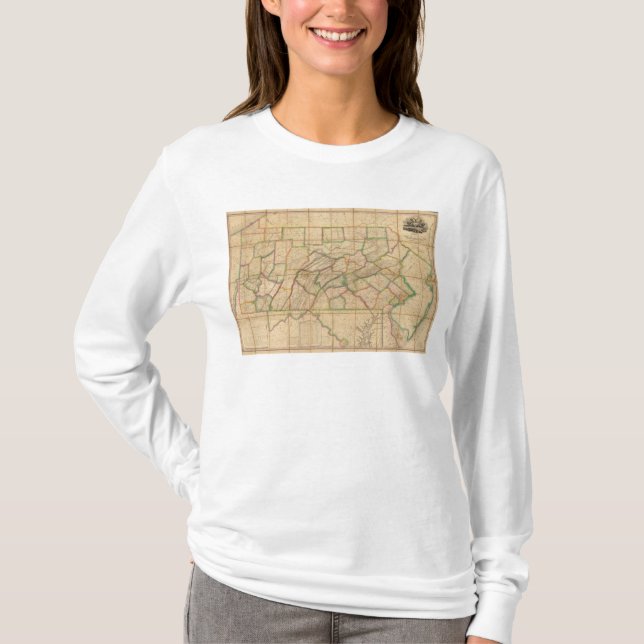 Camiseta Mapa de Pennsylvania (Anverso)