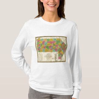 Camiseta Mapa de Pennsylvania, de New Jersey, y de Delaware
