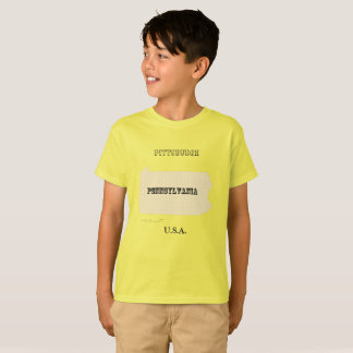 Camiseta - Mapa de Pensilvania con ciudad