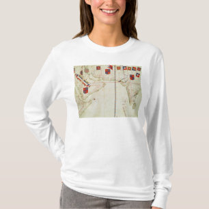 Camiseta Mapa de Persia, de Arabia y de la India