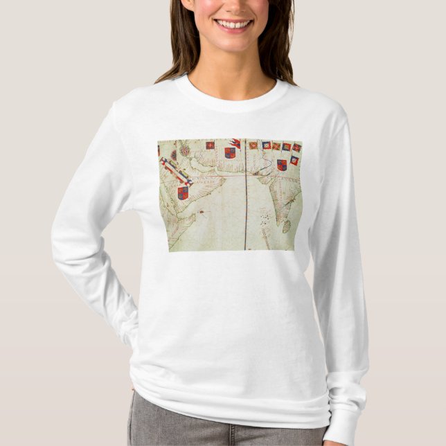 Camiseta Mapa de Persia, de Arabia y de la India (Anverso)