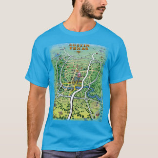 Camiseta Mapa de Personalizados de Austin Texas