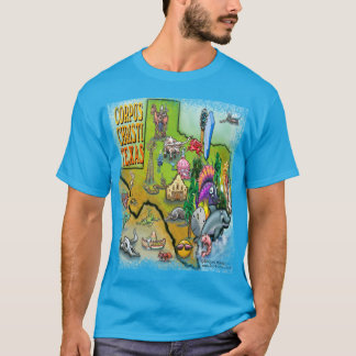 Camiseta Mapa de Personalizados de Corpus Christi Tx
