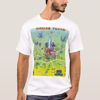 Camiseta Mapa de Personalizados de Dallas Texas