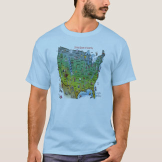 Camiseta Mapa de Personalizados de EE.UU.