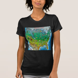 Camiseta Mapa de Personalizados de EE.UU.