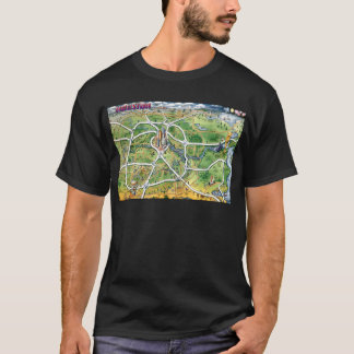 Camiseta Mapa de Personalizados de Houston Texas