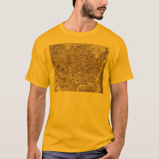 Camiseta Mapa de Personalizados de la Ruta 66 histórica