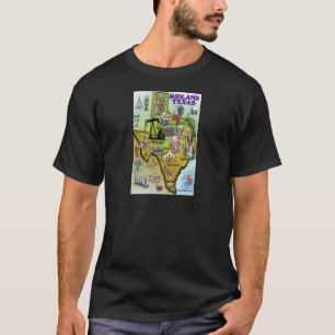 Camiseta Mapa de Personalizados de Midland Texas