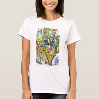 Camiseta Mapa de Personalizados de Pflugerville Texas