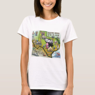 Camiseta Mapa de Personalizados de Round Rock Texas