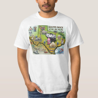 Camiseta Mapa de Personalizados de Round Rock Texas