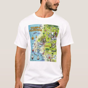Camiseta Mapa de Personalizados de Tampa Florida