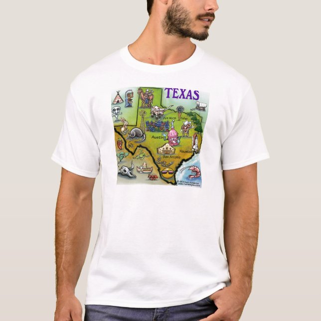 Camiseta Mapa de Personalizados de TEXAS (Anverso)