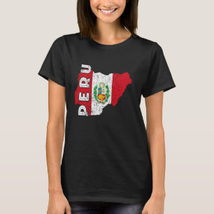 Camiseta Mapa de Perú Bandera peruana Orgullo peruano Raíz