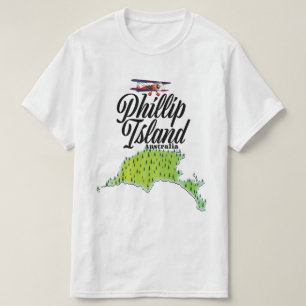 Camiseta Mapa de Phillip Island Australia