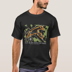 Camiseta Mapa de pista de carreras de Spa-Francorchamps, Mo