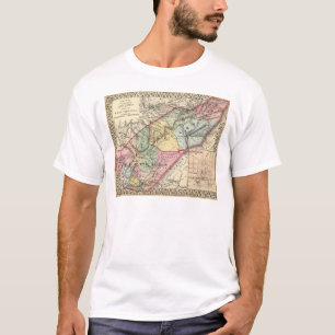 Camiseta Mapa de Pocohontas, condados de Greenbrier