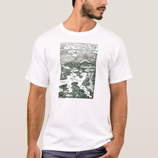 Camiseta Mapa de Pokegama del lago (Anverso)