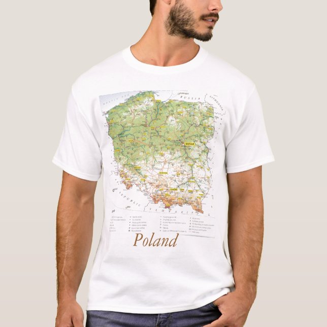 Camiseta Mapa de Polonia (Anverso)