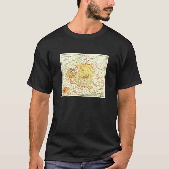 Camiseta Mapa de Polonia (Anverso)