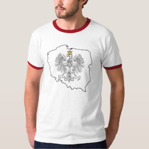 Camiseta Mapa de Polonia con águila
