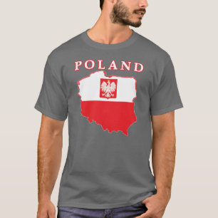 Camiseta Mapa de Polonia con Eagle