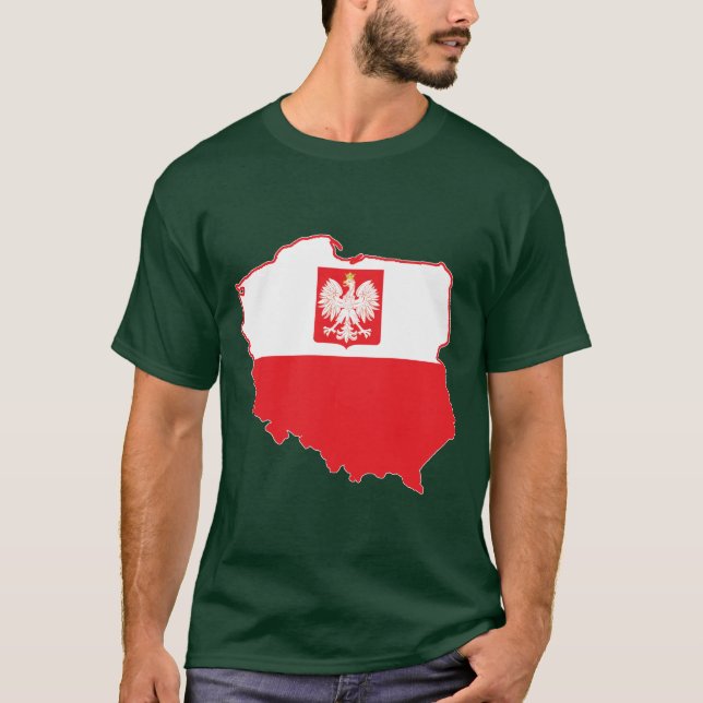 Camiseta Mapa De Polonia En Colores Polacos (Anverso)