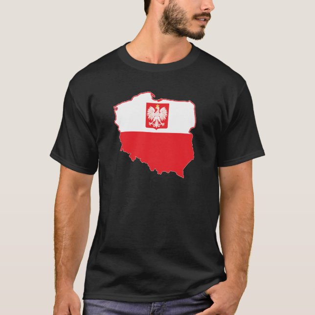 Camiseta Mapa De Polonia En Colores Polacos (Anverso)