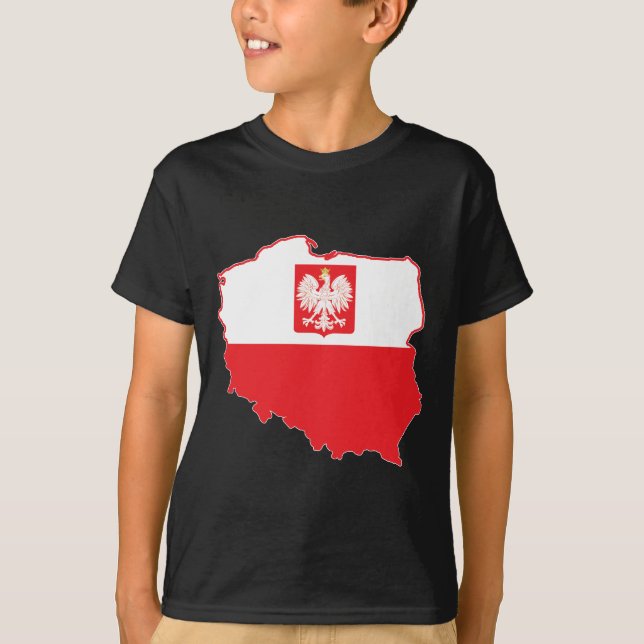 Camiseta Mapa De Polonia En Colores Polacos (Anverso)