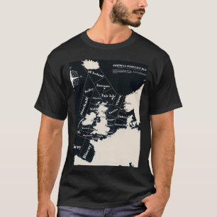 Camiseta Mapa de previsión de envío
