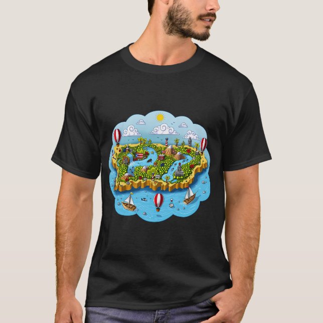 Camiseta Mapa de Puerto Rico (Anverso)